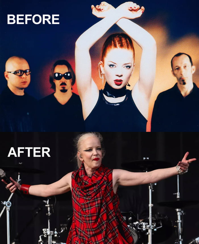 Shirley Manson from the band Garbage. OUCH, she soured like bad milk ...