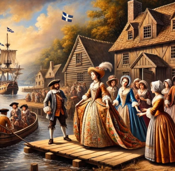 In 1663, France sent 800 women, known as the 