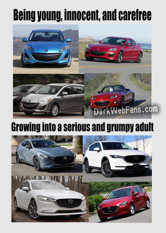 Remember when mazda was happy - 9GAG
