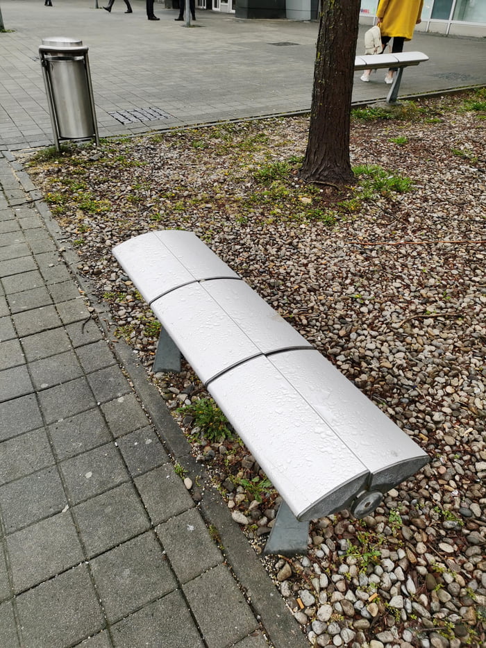 These "benches" are super to sit on and unusable to rest