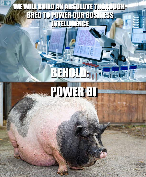 With even just a moderately-sized report open, PowerBI takes up more ...