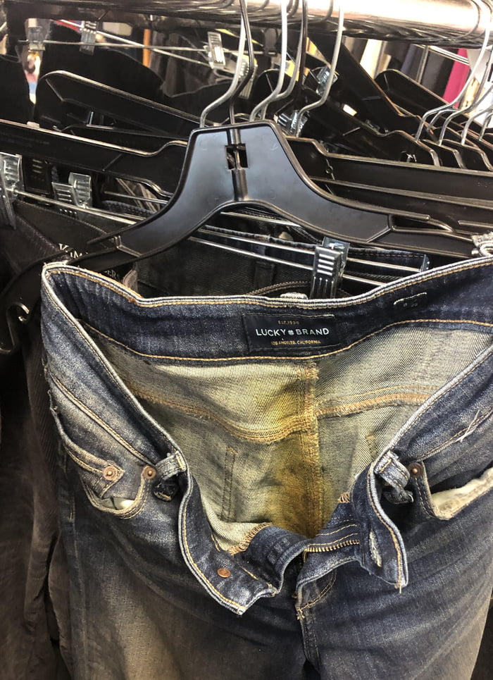 Goodwill trying to sell poop stained jeans for 7.99 9GAG