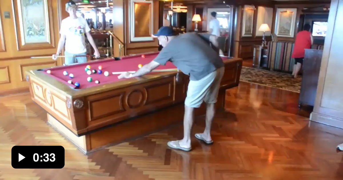 Gyroscopic self leveling pool table on the cruise ship Radiance of