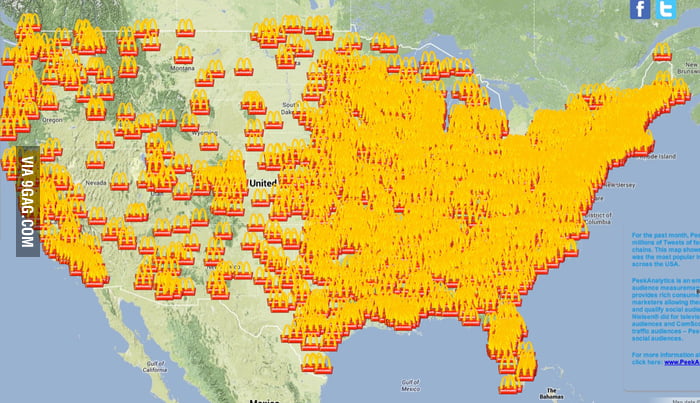 Map Of Every Mcdonald S In The World Seeing Maps With Pubs And Churches... I Raise You America And Mcdonald's -  9Gag