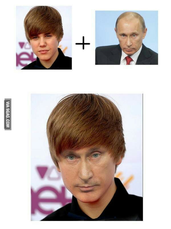 Justin Bieber + Vladimir Putin - 9GAG