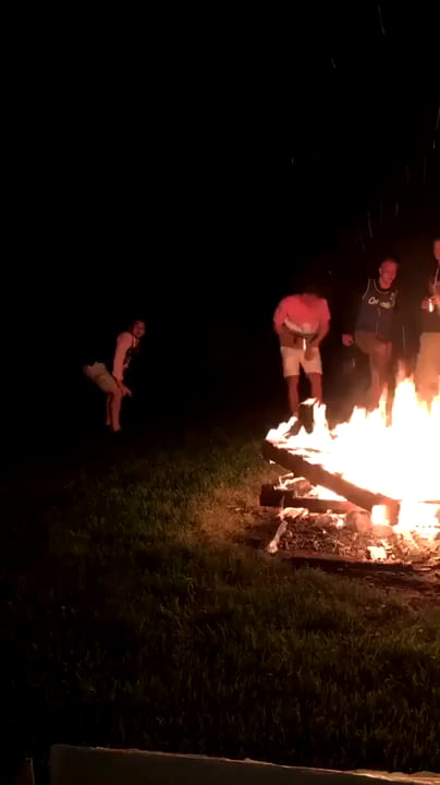 Jumping over a fire