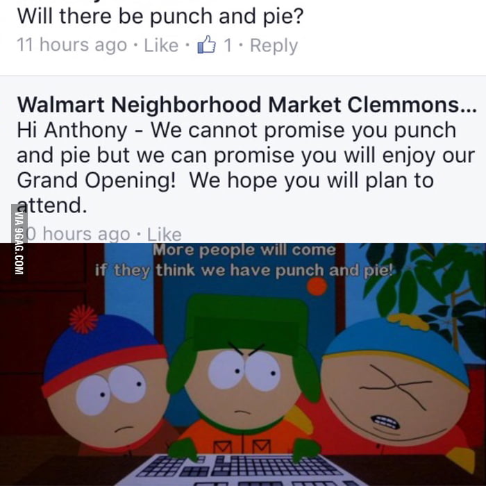 We were told there'd be punch and pie... 9GAG