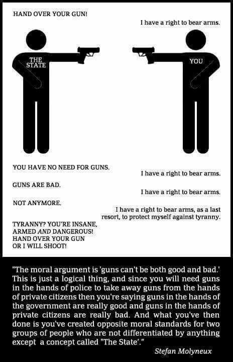 When you say that all guns should be banned you are actually saying ...