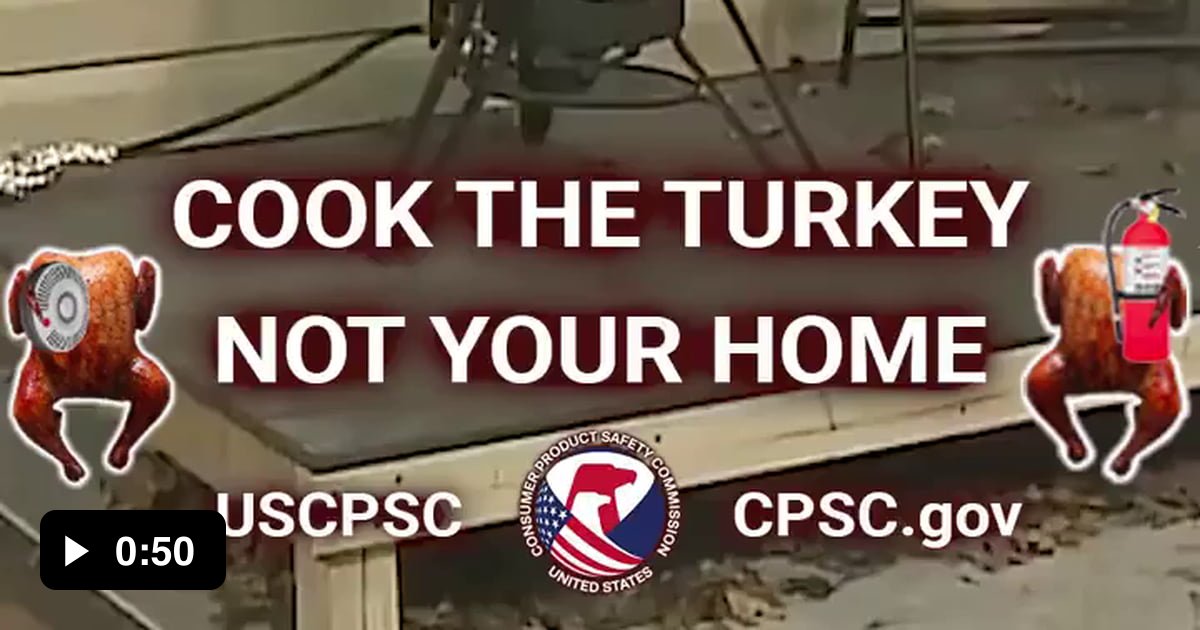 The dangers of frying a turkey. Fire 9GAG