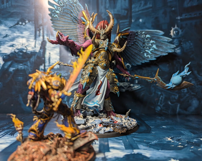 Magnus the Red Vs Roboute Guilliman Framed Art Thousand Sons -  Israel