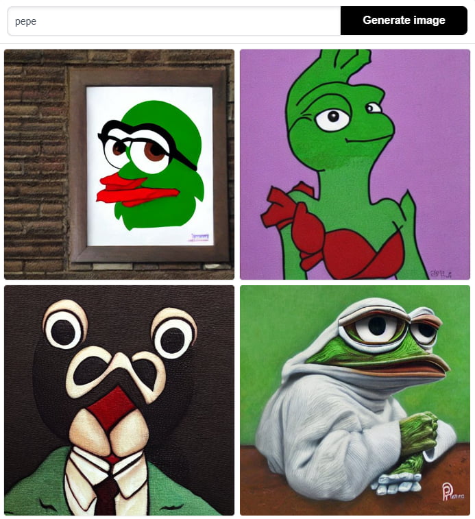 Some unique pepes for this wednesday provided by Stable Diffusion ai - 9GAG