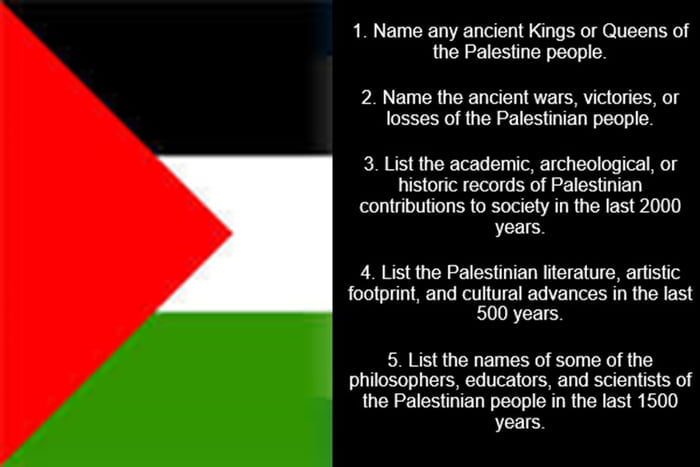 Palestinians decided that they are a nation only in the 60's. They were