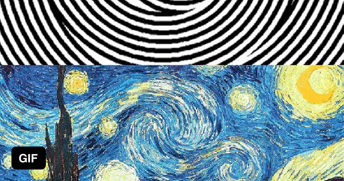 Stare at the white dot in the centre for 10 secs, then look at Van Gogh