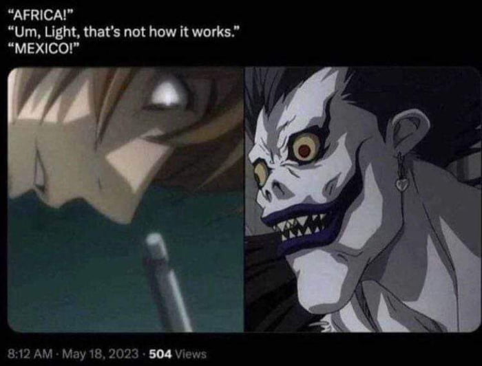 I just found a Death Note in an great horror anime called Another - 9GAG