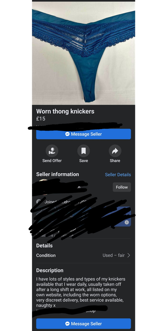 Selling used underwear on Facebook.... 9GAG