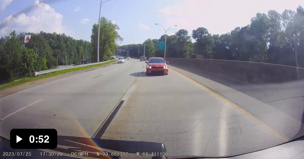 Noticing an impatient driver ahead of time paid off avoiding a ...