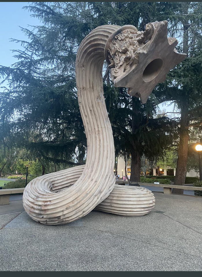 Stanford has a giant statue on campus of a GrecoRoman sandworm 9GAG