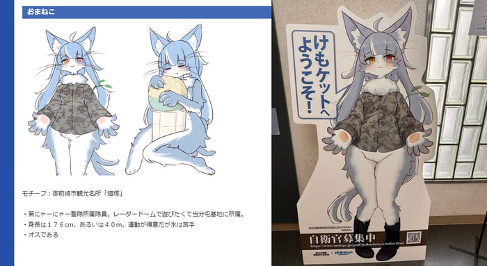 Japan Air Self-Defense Force are welcoming a new Mascot : Omaneko from ...