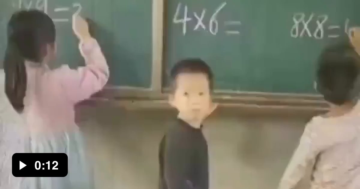 Young students tackling multiplication - 9GAG