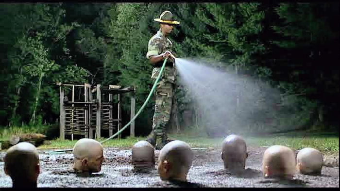 Major Payne.. these scene can Never be tried in todays movies ...