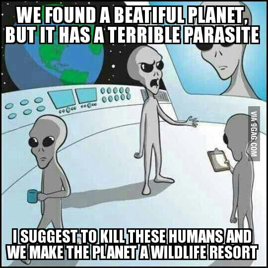 Real reason for alien attack. - 9GAG