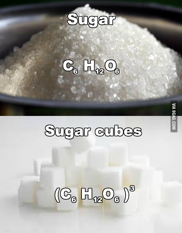 Chemical formula for sugar 9GAG