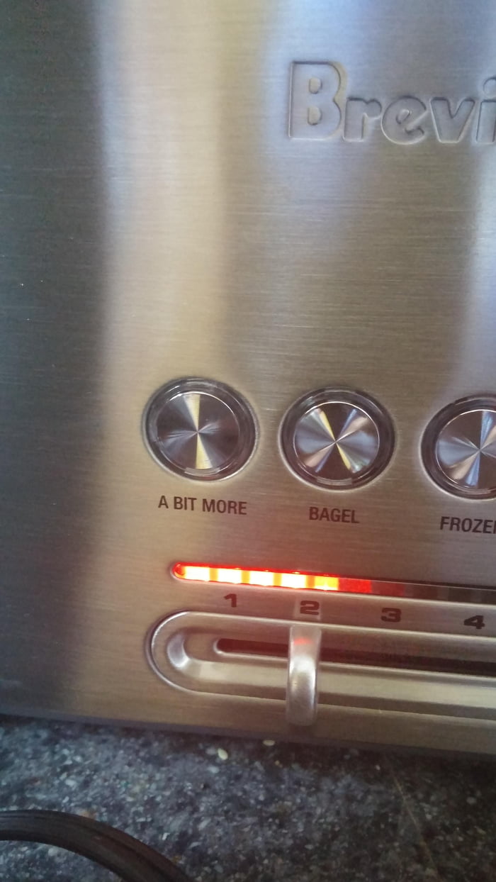 My toaster has a button for when you need your toast done "a bit more