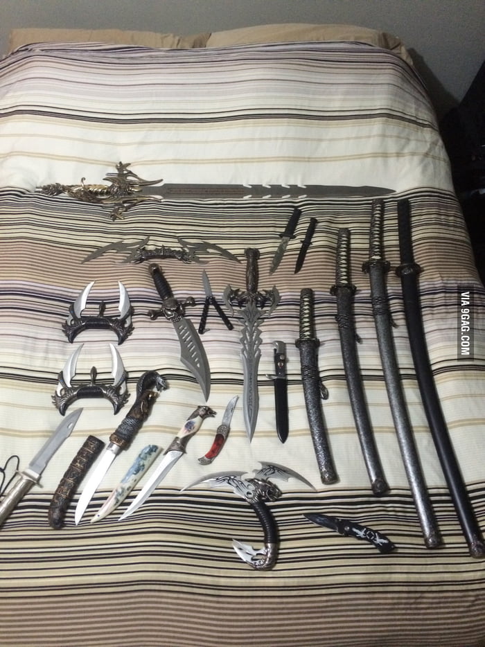 I heard you guys like swords/knifes. Here's my collection. - 9GAG