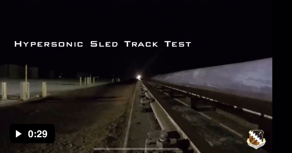 Hypersonic Sled Flying By At 6599 Mph Hypersonic sled travels ~51,000 feet at 6,599 mph (Mach 8.6) at