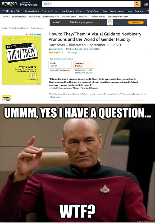 1. Write a book about Non Binary people. 2. sell on Amazon to woke ...