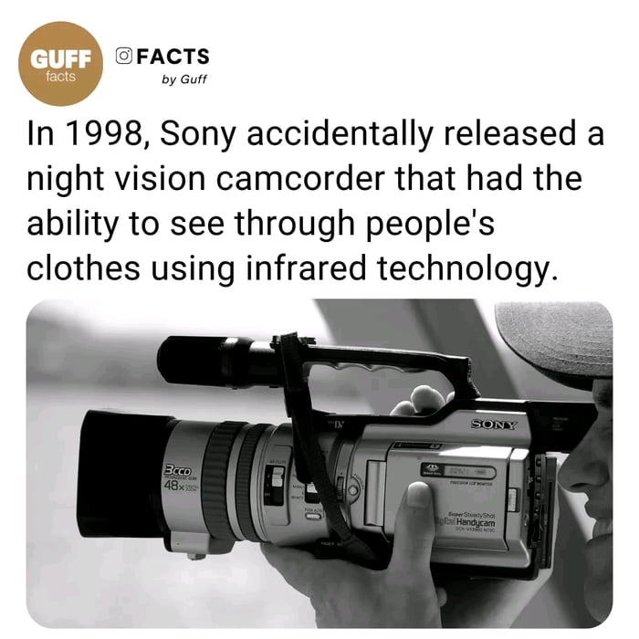 sony infrared camera 1998