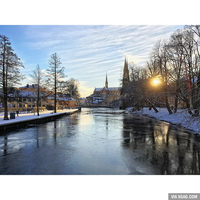 Uppsala, A Town In Sweden, Was Beautiful This Morning - 9GAG