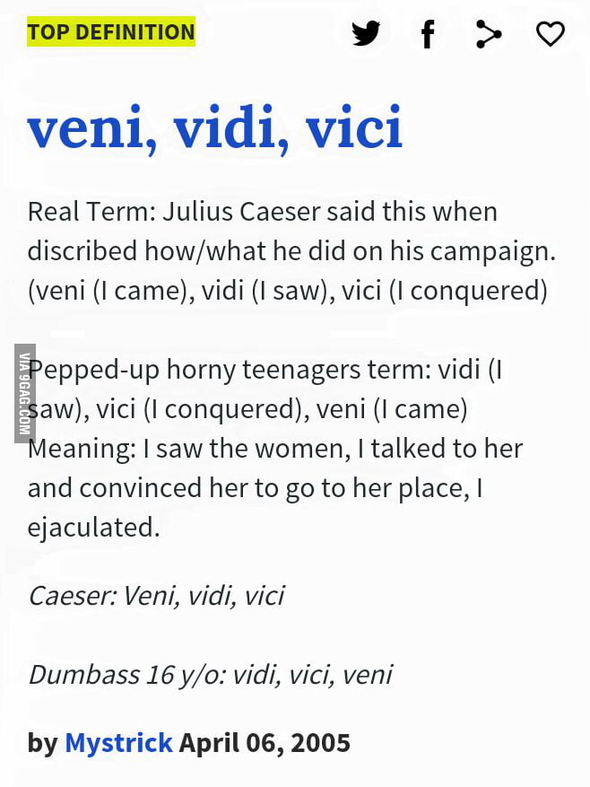 Veni vidi vici - 9GAG