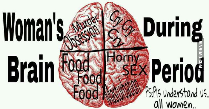 Woman's brain during period. - 9GAG