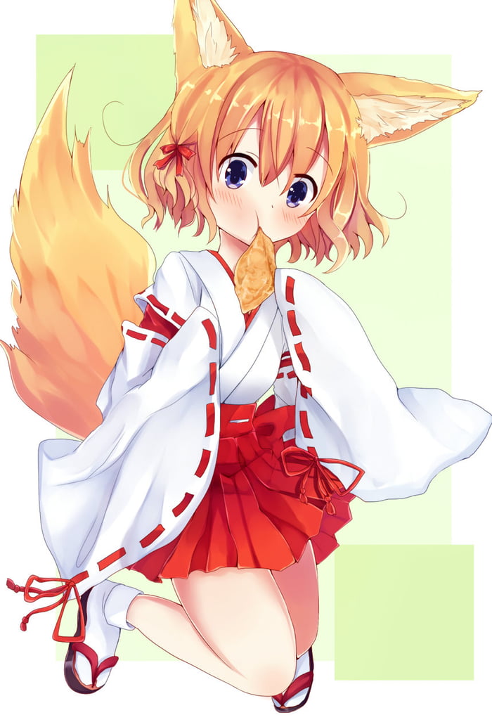 Fox Girl In Miko Clothing 9gag