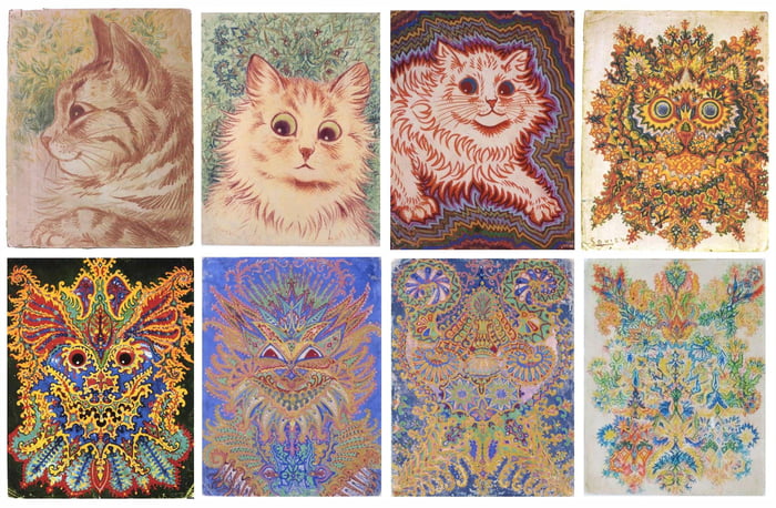 The Way The Artist Louis Wain S Style Changes As His Mental State   AL0BZgz 700b 