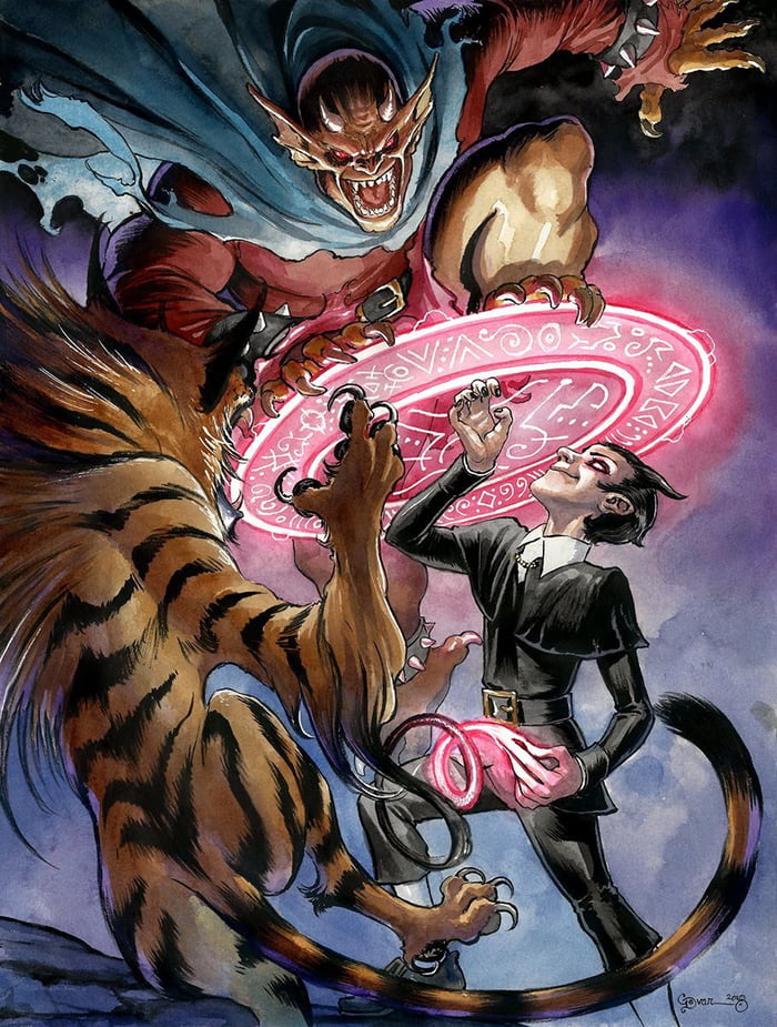 Etrigan vs Klarion by Daniel Gova 9GAG