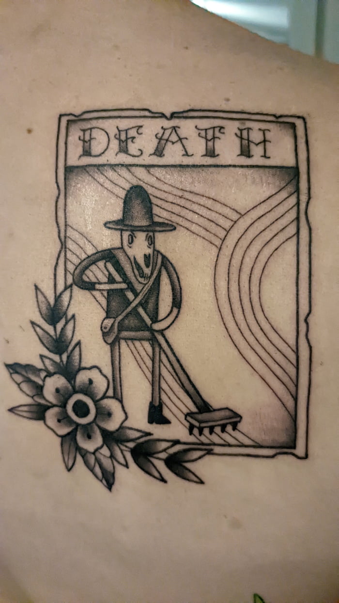 Adventure Time Death Card. By Emily at the Black Hare in Conway Ar 9GAG
