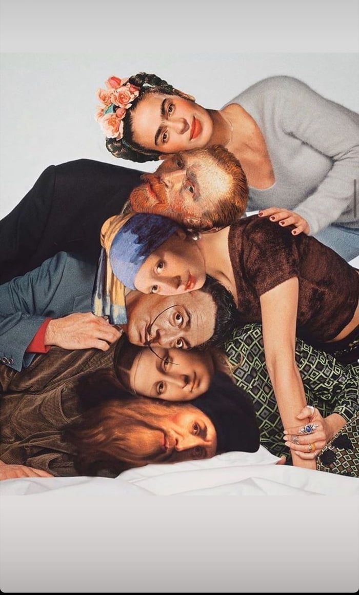 Frida Kahlo, Salvador Dali, Girl With The Pearl Earring (by Johannes  Vermeer), Vincent van Gogh, Mona Lisa (by Leonardo da Vinci), and Leonardo  da Vinci. - 9GAG