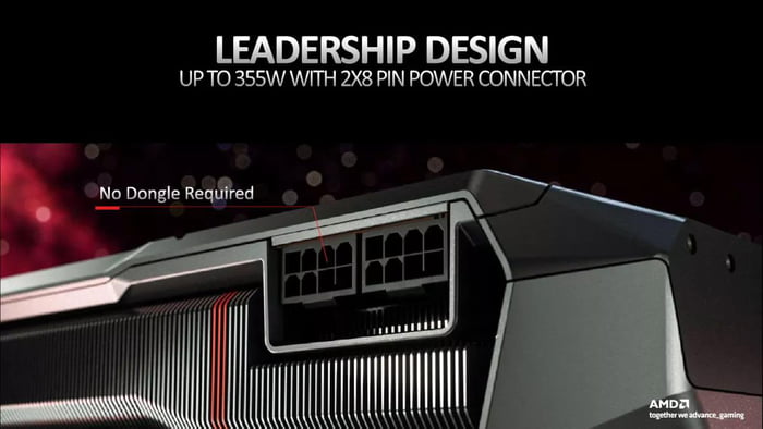 AMD Slide for the Radeon RX 7900 XT and RX 7900 XTX No Dongle Required