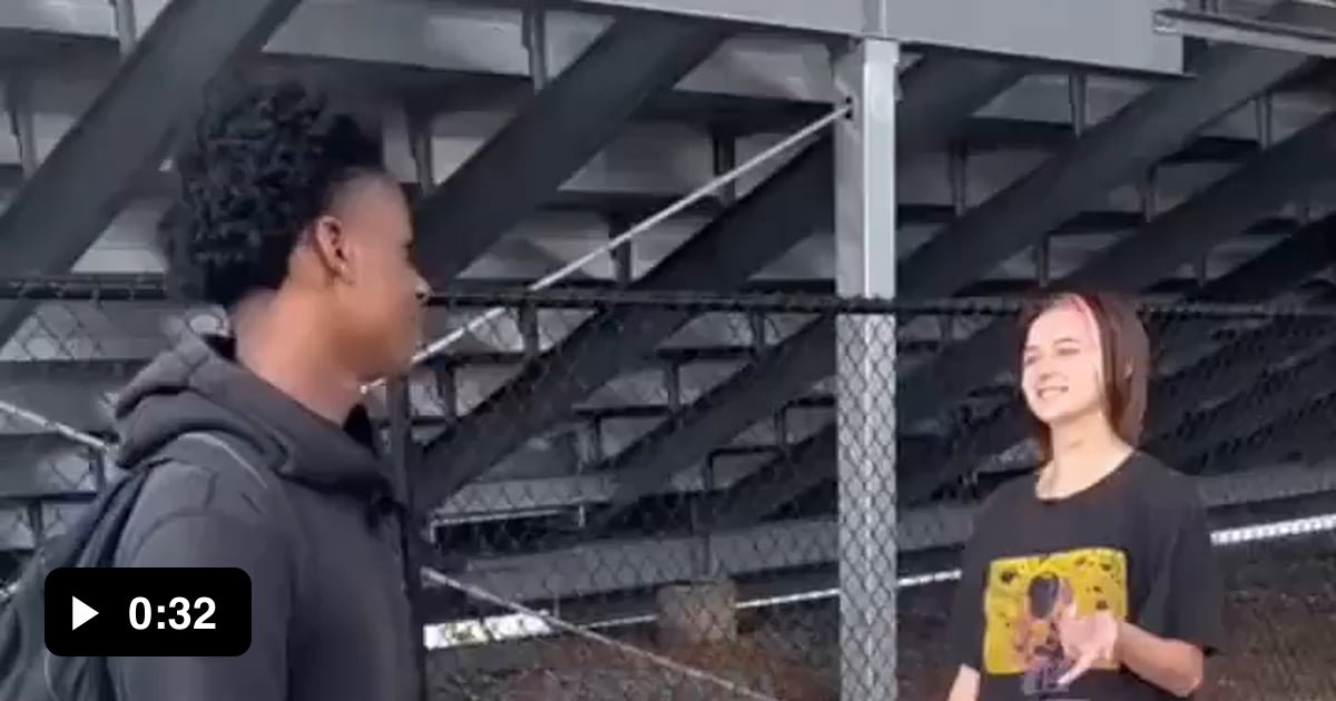 Damn, she slapped the AirPod out of his ear. Intergender HS fight. - 9GAG
