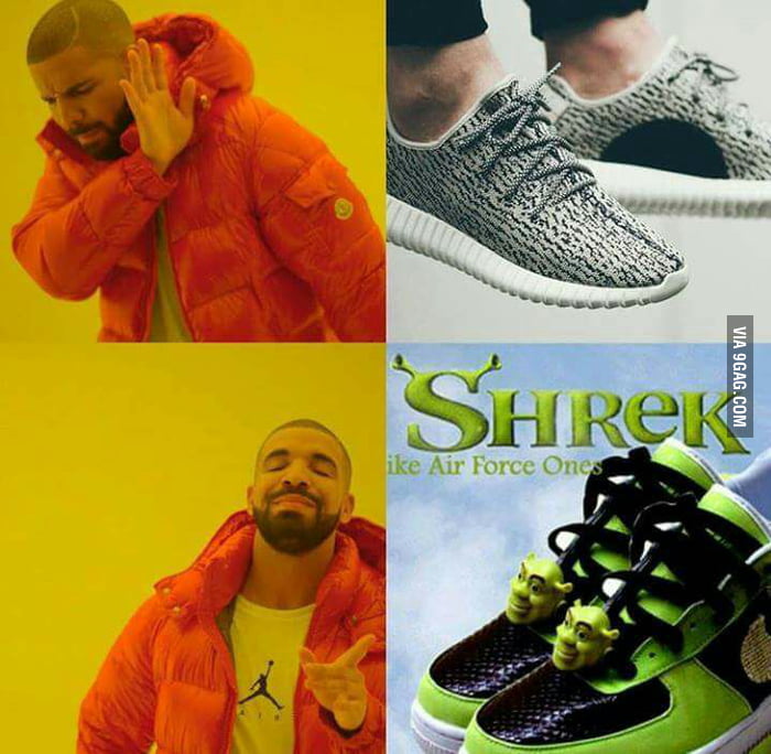 shrek nike air force ones