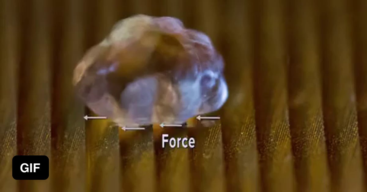Using the Leidenfrost effect to propel water drops uphill 9GAG