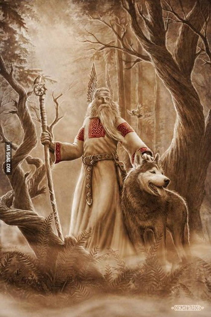 Slavic god Belobog or "the White God". Deity of Light, Sun and ...