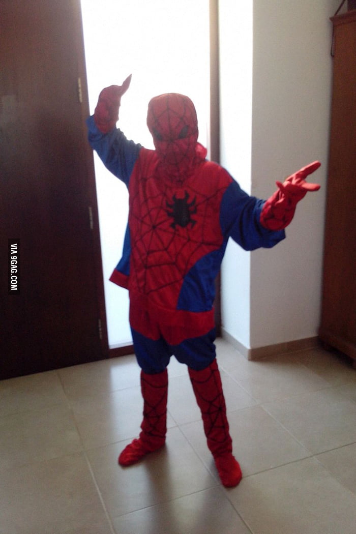 I was excited about dressing up as spiderman for my cousins party