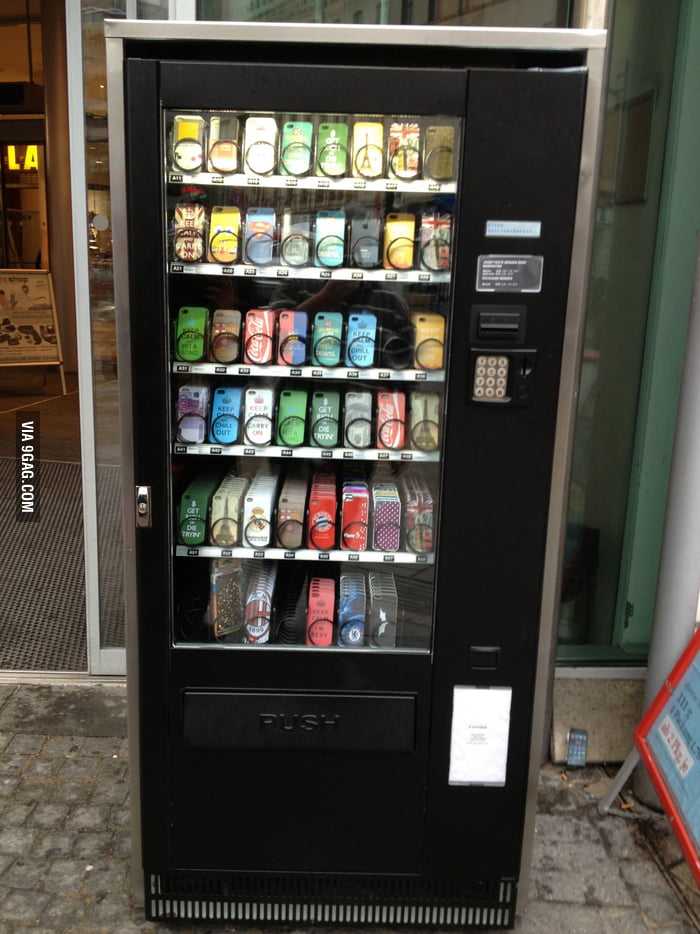 A case vending machine... it's 4am, I need a new iphone case - 9GAG