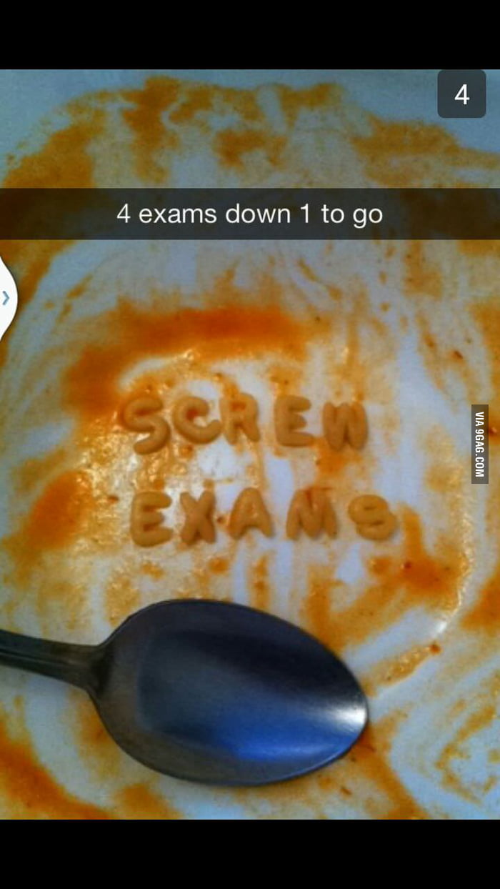Finals week + college diet of canned alphagetti = hell 9GAG