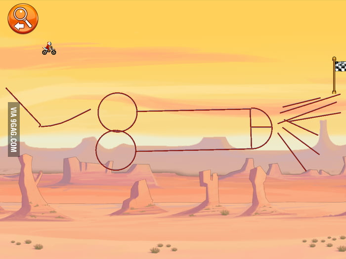 Playing Bike Race User Created levels when Suddenly..... 9GAG