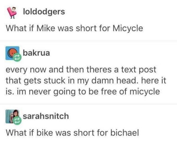 Micycle Bichael Vehicle Gag