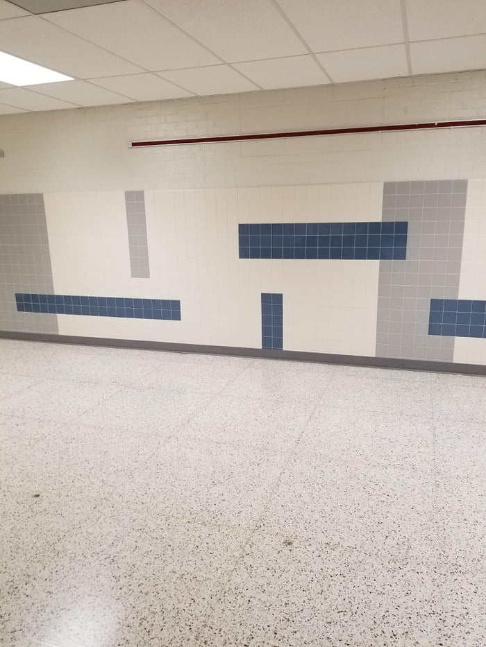 This tile pattern at my school - 9GAG